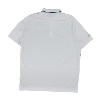 White Color Block Short Sleeve Polo