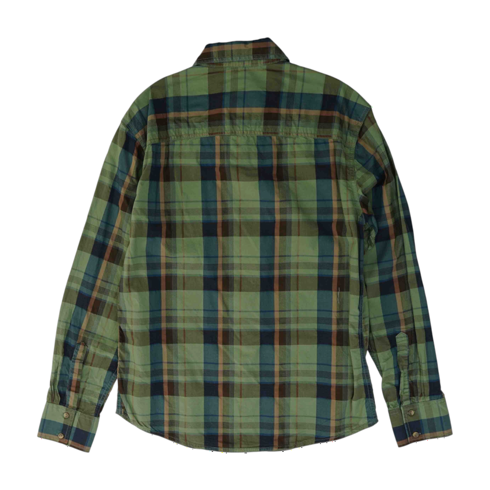 Wrangler Green Plaid Long Sleeve Button Down – Image 2