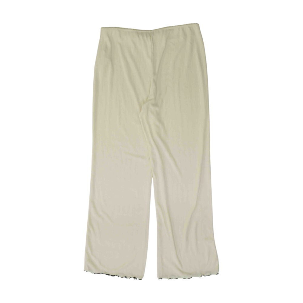 Cream Solid Pajama Bottom