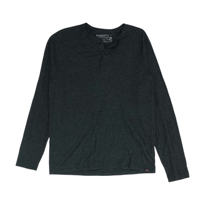 Gray Solid Henley T-Shirt