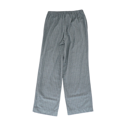 Gray Striped Wide Leg Pants