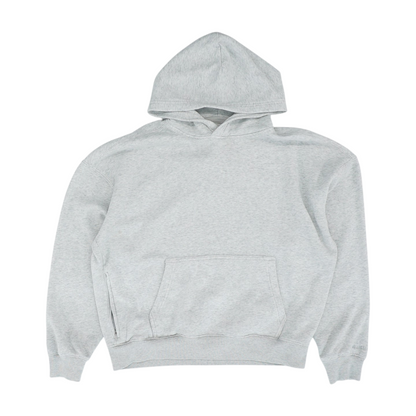 Gray Solid Hoodie Pullover