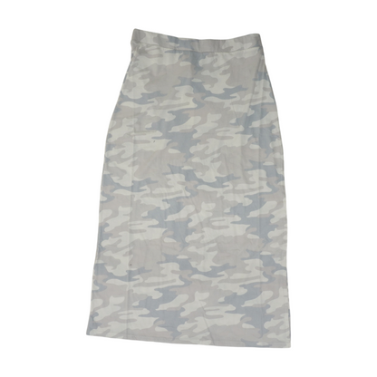 White Camo Midi Skirt