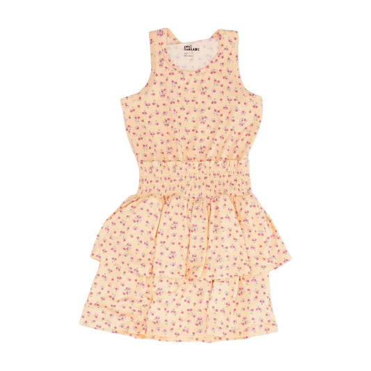 Peach Fruit Midi Dress