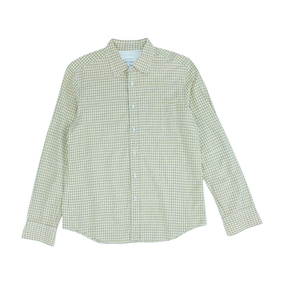 Yellow Plaid Long Sleeve Button Down