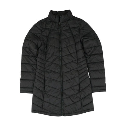 Black Solid Puffer Jacket