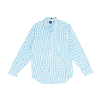 White Check Long Sleeve Button Down