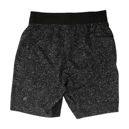 Black Abstract Active Shorts