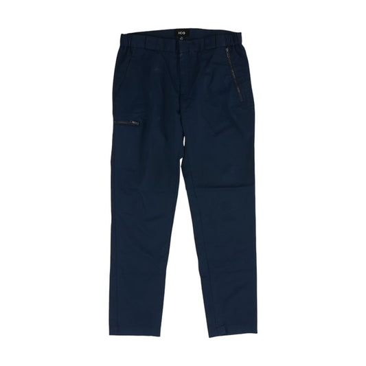 Navy Solid Active Pants