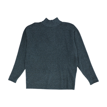 Gray Solid 1/4 Zip Sweater