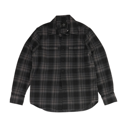 Charcoal Plaid Flannel Button Down