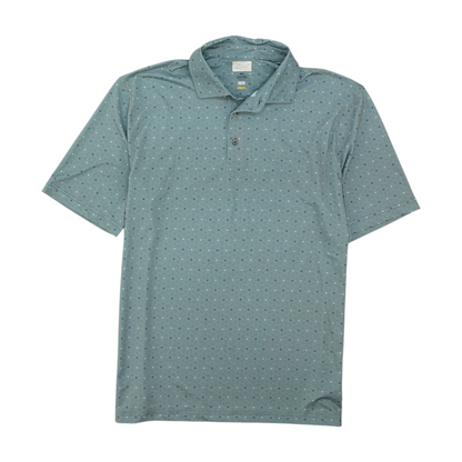 Green Floral Short Sleeve Polo