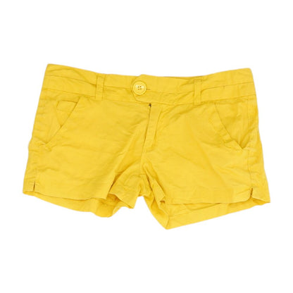 Yellow Solid Chino Shorts