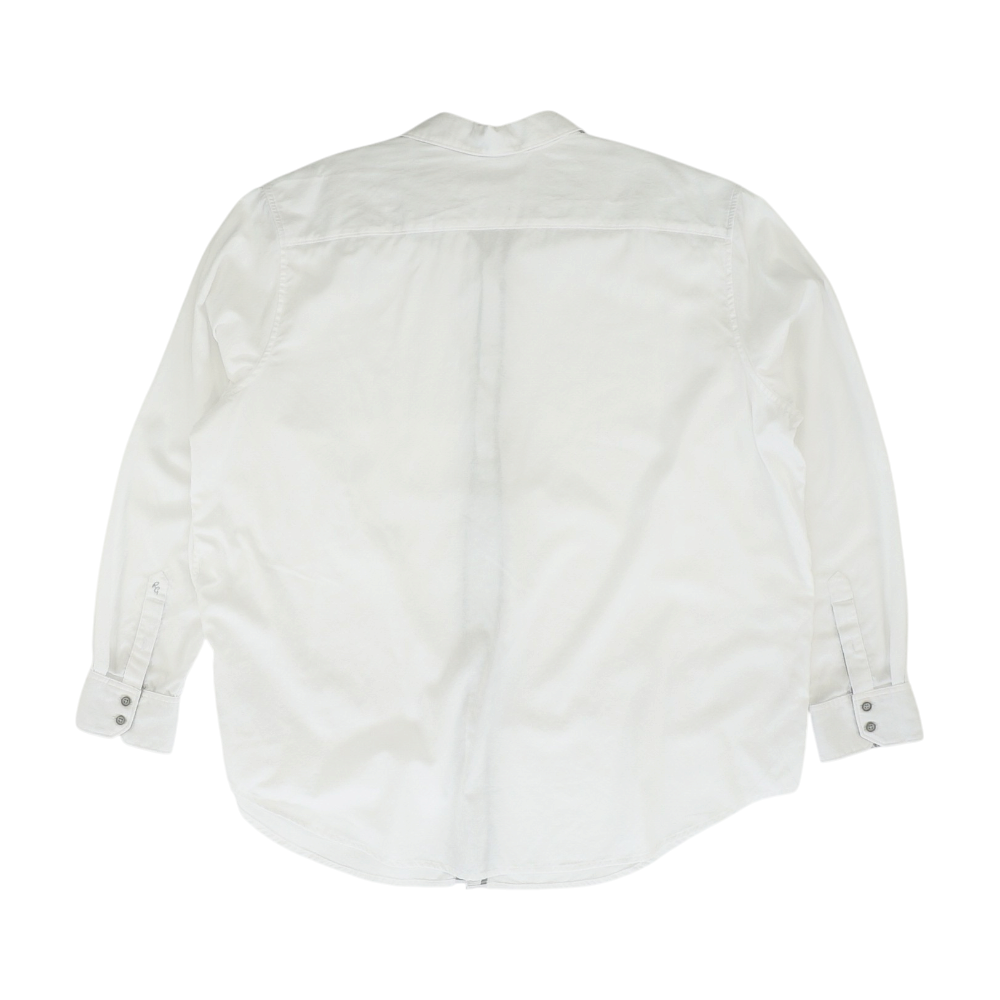 White Big & Tall Solid Long Sleeve Button Down