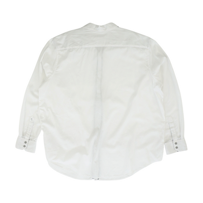 White Big & Tall Solid Long Sleeve Button Down
