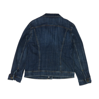 Blue Solid Denim Jacket