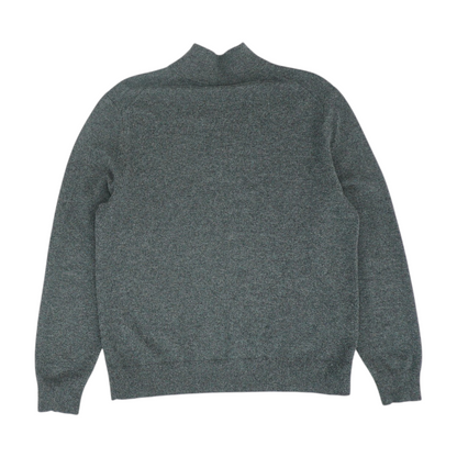 Gray Solid 1/4 Zip Sweater