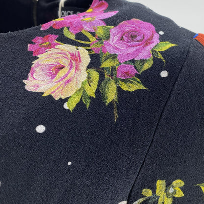 Rocketship Floral Long Sleeve Midi Dress