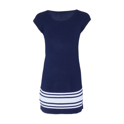 Navy Color Block Mini Dress