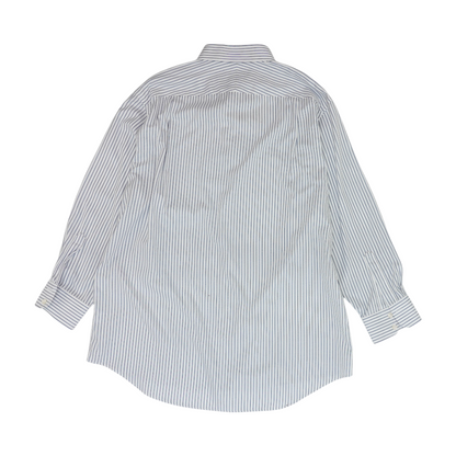 White Striped Long Sleeve Button Down
