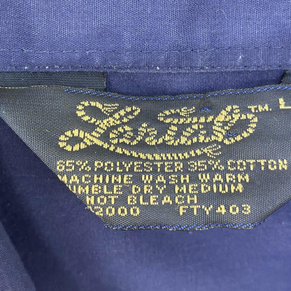 Vintage Blue Solid Short Sleeve Button Down