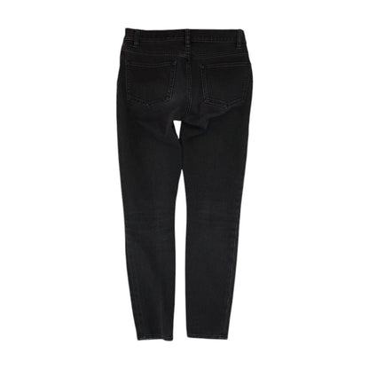 Black Solid Mid Rise Skinny Leg Jeans