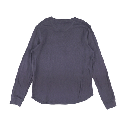 Gray Solid Henley T-Shirt