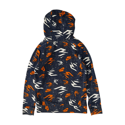 Navy Abstract Hoodie Pullover