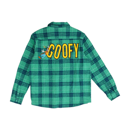 Green Plaid Flannel Button Down