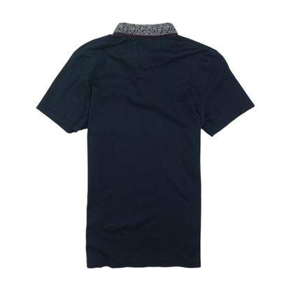 Navy Solid Short Sleeve Polo