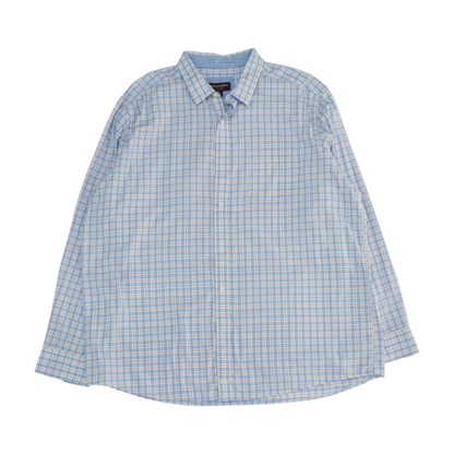 Blue Plaid Long Sleeve Button Down