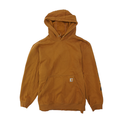 Brown Solid Hoodie Pullover