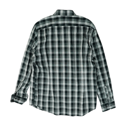 Gray Check Long Sleeve Button Down