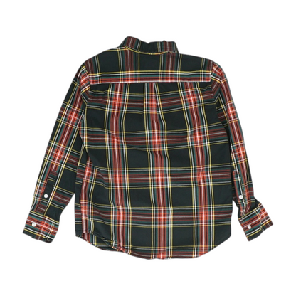 Black Plaid Long Sleeve Button Down