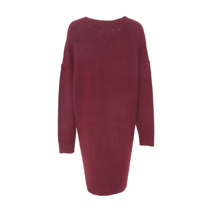 Maroon Midi Dress
