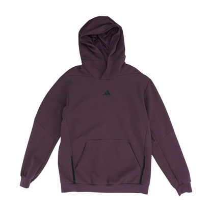 Burgundy Solid Hoodie Pullover