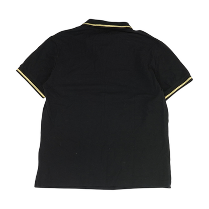 Black Solid Short Sleeve Polo