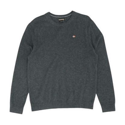Gray Solid Pullover Sweater