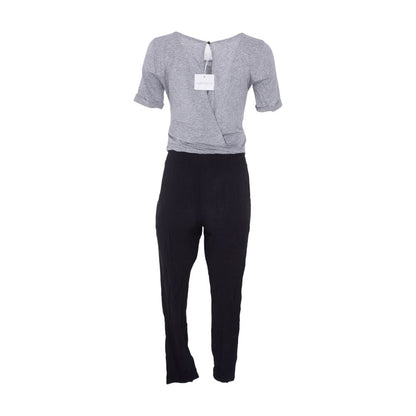 Black Maternity Color Block Jumpsuit
