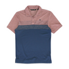 Blue Color Block Short Sleeve Polo