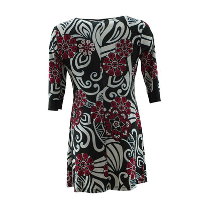 Black Floral Midi Dress
