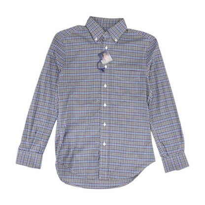 Blue Plaid Long Sleeve Button Down