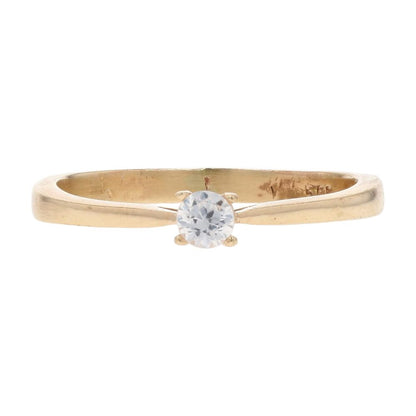 14K Gold Round Diamond Engagement Ring