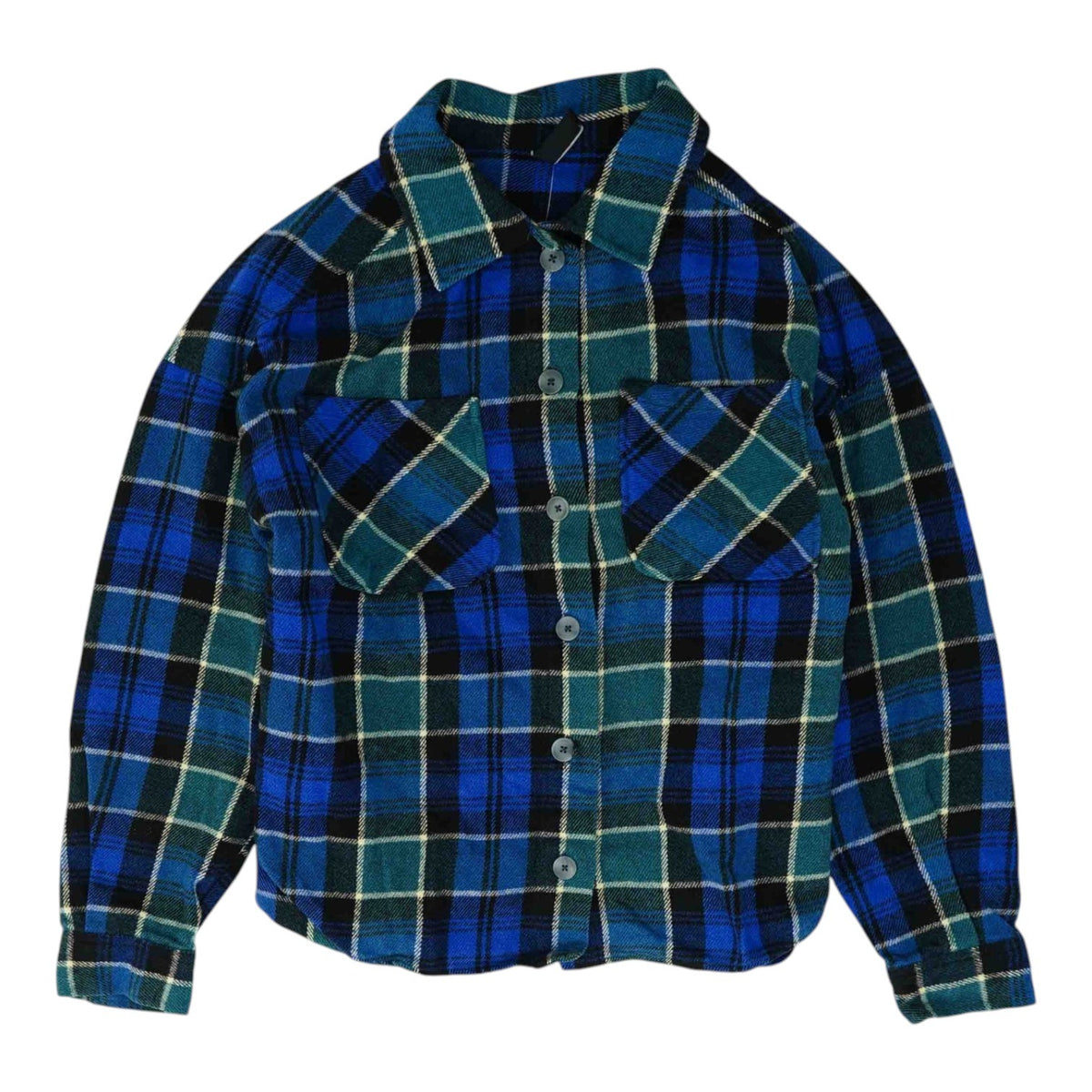 Blue Plaid Flannel Button Down