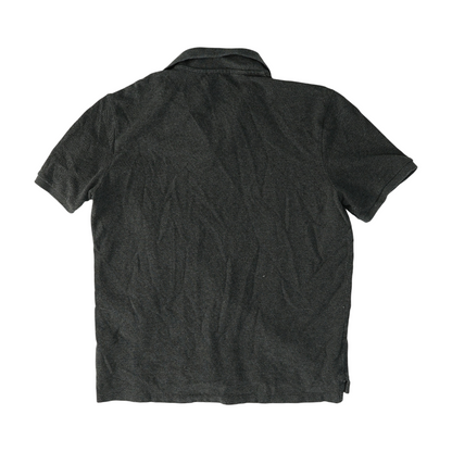 Gray Solid Short Sleeve Polo