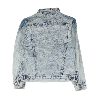 Blue Solid Denim Jacket