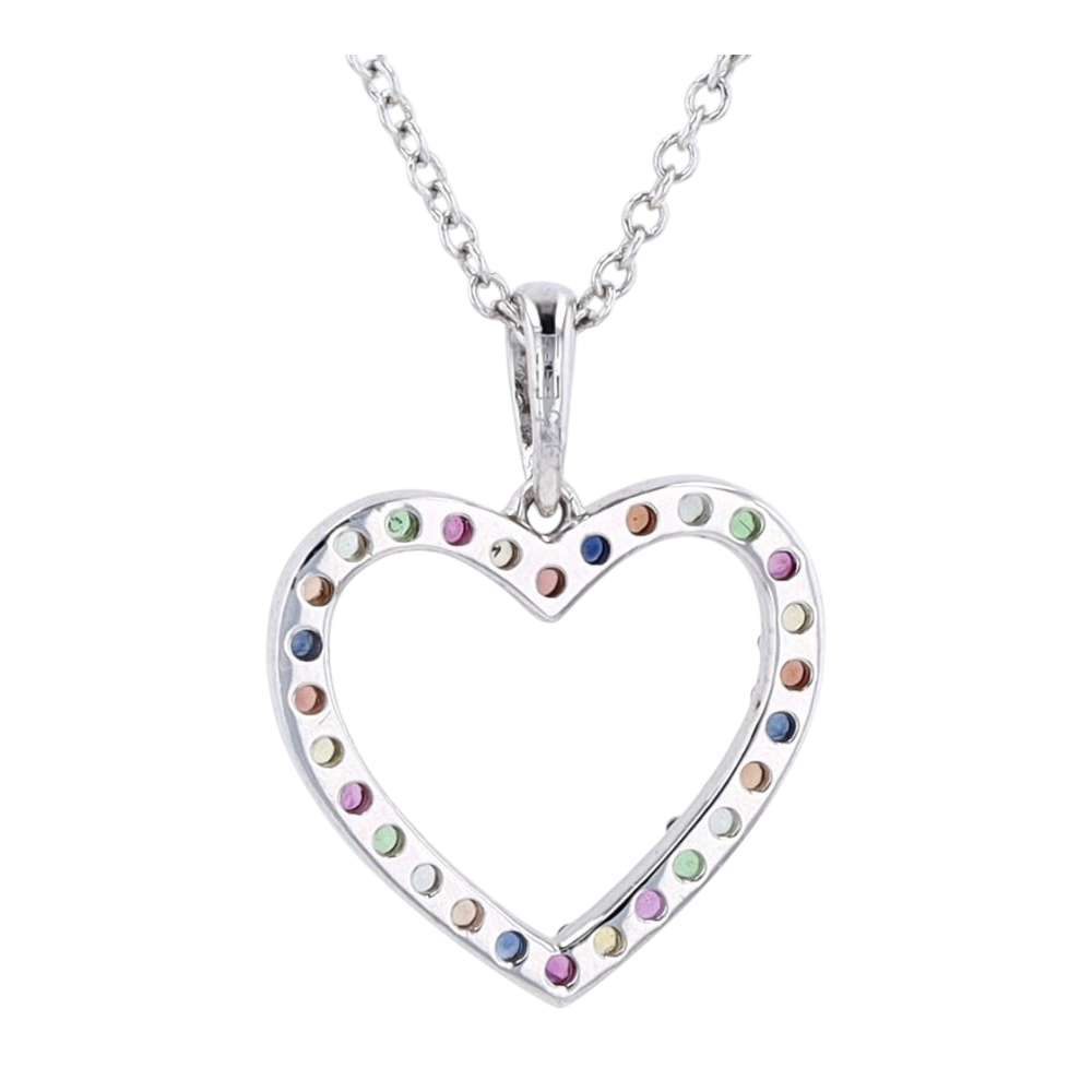 1/4 ctw Sterling Silver Sapphire Pendant Necklace