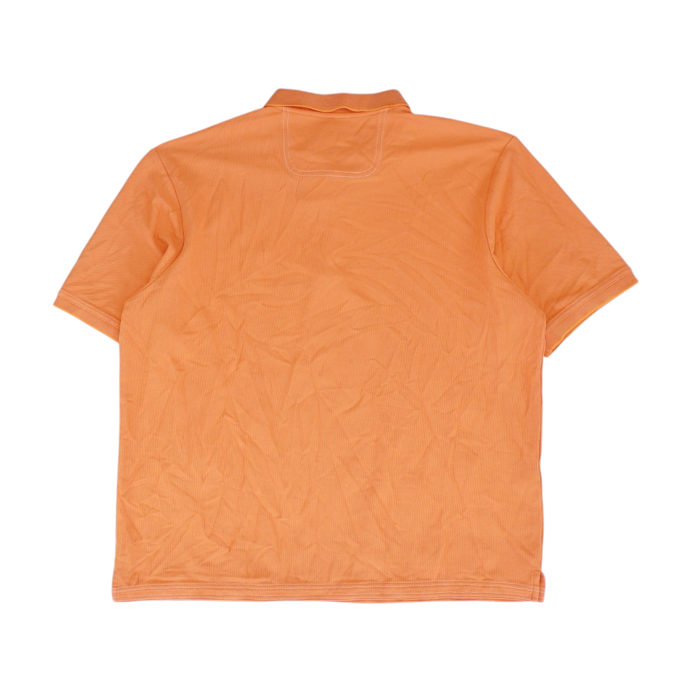 Orange Solid Short Sleeve Polo