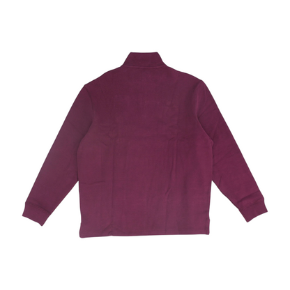Burgundy Solid 1/4 Zip Pullover