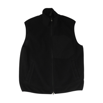 Black Solid Casual Vest